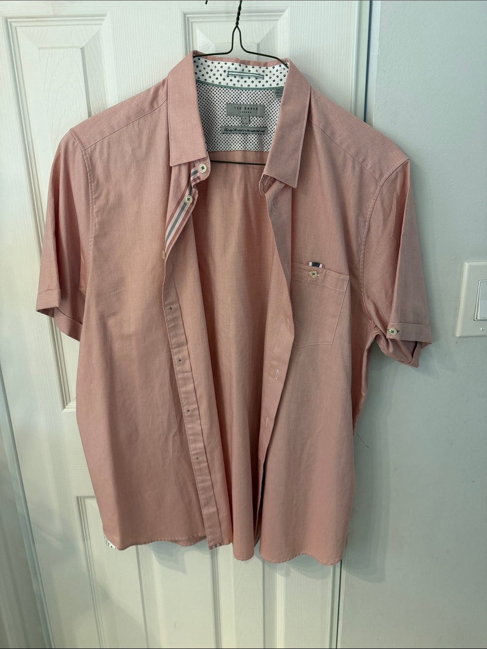 Ted Baker Men's Short-Sleeve Button-Down Shirt in Dusty Rose